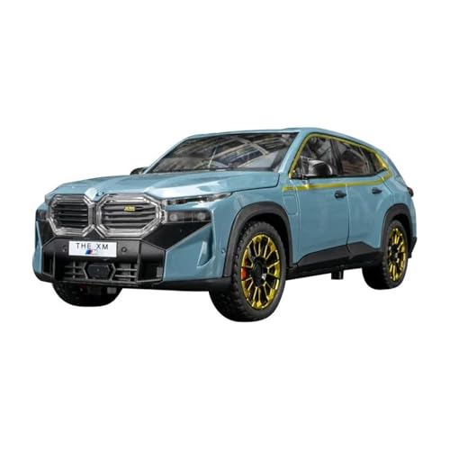 Für BMW XM SUV 1:24 Legierung Sport Auto Druckguss Metall Simulation Modell Sound & Licht Sammlung Geschenk(Blue) von AQMUZE