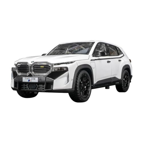 Für BMW XM SUV 1:24 Legierung Sport Auto Druckguss Metall Simulation Modell Sound & Licht Sammlung Geschenk(White) von AQMUZE
