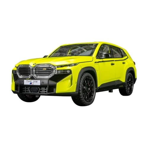 Für BMW XM SUV 1:24 Legierung Sport Auto Druckguss Metall Simulation Modell Sound & Licht Sammlung Geschenk(Yellow) von AQMUZE