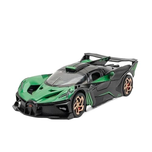 Für Bugatti Bolide 1:32 Supercar Legierung Casting Modell Simulation Sound Und Licht Auto Sound Und Licht(Green) von AQMUZE