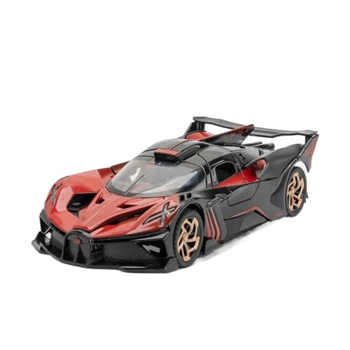 Für Bugatti Bolide 1:32 Supercar Legierung Casting Modell Simulation Sound Und Licht Auto Sound Und Licht(Red) von AQMUZE