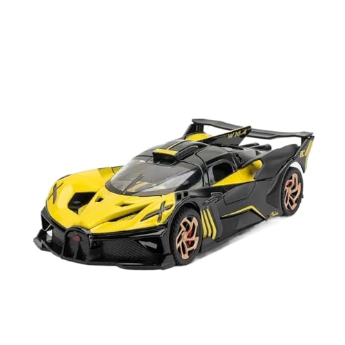Für Bugatti Bolide 1:32 Supercar Legierung Casting Modell Simulation Sound Und Licht Auto Sound Und Licht(Yellow) von AQMUZE
