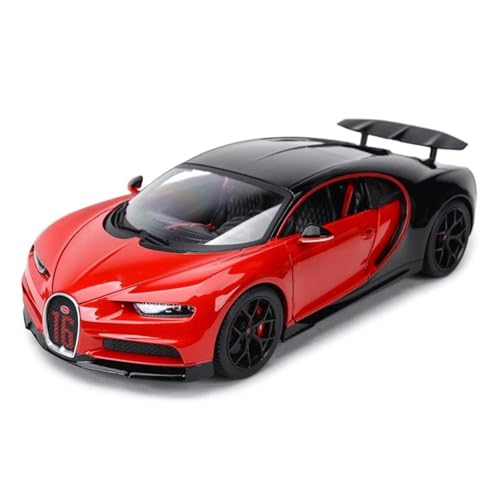 Für Bugatti Chiron 1:18 Druckgussfahrzeug Statisches Sammlermodell Sportliches Schwarz(Red) von AQMUZE