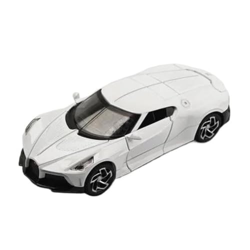 Für Bugatti Lavoiturenoire 1:32 Legierung Neue Energie Fahrzeug Modell Simulierte Metall Geschenk(White) von AQMUZE
