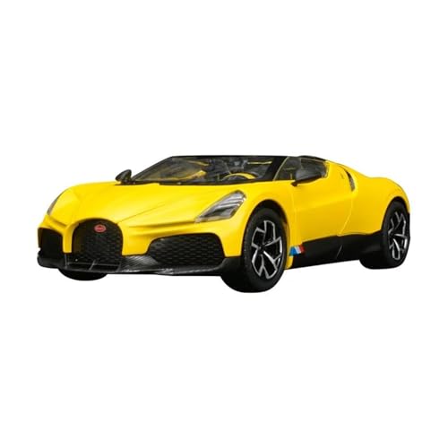 Für Bugatti Mistral 1:24 Legierung Auto Modell Ornament Super Racer Geschenk(Yellow) von AQMUZE