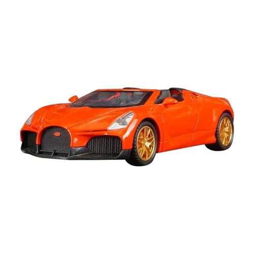 Für Bugatti Mistral 1:32 Legierung Sportwagen Modell Druckguss Auto Metall Racing Analog Sound Beleuchtung Geschenke(Red) von AQMUZE