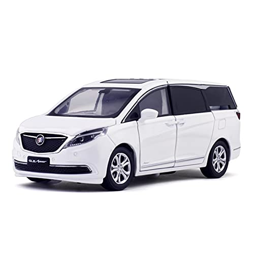 Für Buick GL8 ES Avenir 1 32 MPV Alu-Automodell Sound Und Licht 6 Türen Können Kinderspielzeug Geöffnet Werden(White) von AQMUZE