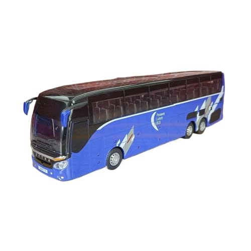 Für Business Bus Legierung Modell Simulierte Bus Offene Tür Sound & Licht Geburtstag Geschenk(Black and Blue) von AQMUZE
