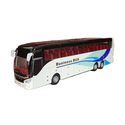Für Business Bus Legierung Modell Simulierte Bus Offene Tür Sound & Licht Geburtstag Geschenk(Black and White) von AQMUZE