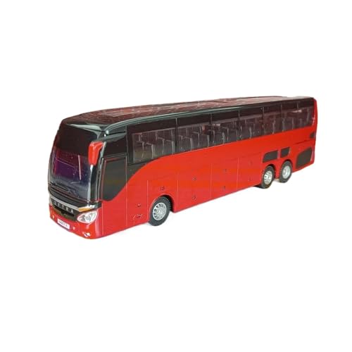 Für Business Bus Legierung Modell Simulierte Bus Offene Tür Sound & Licht Geburtstag Geschenk(Black and red) von AQMUZE