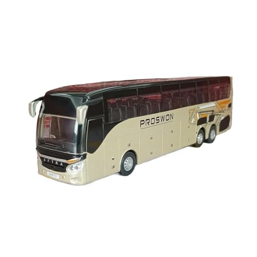 Für Business Bus Legierung Modell Simulierte Bus Offene Tür Sound & Licht Geburtstag Geschenk(Champagne Black) von AQMUZE