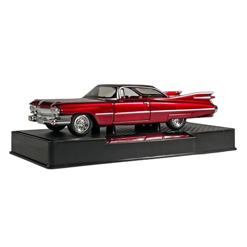 Für Cadillac Eldorado Biarritz Classic Vintage 1:32 Metallauto Sound & Licht Modell Home Fashion Dekoration Geburtstagsgeschenk(Red) von AQMUZE