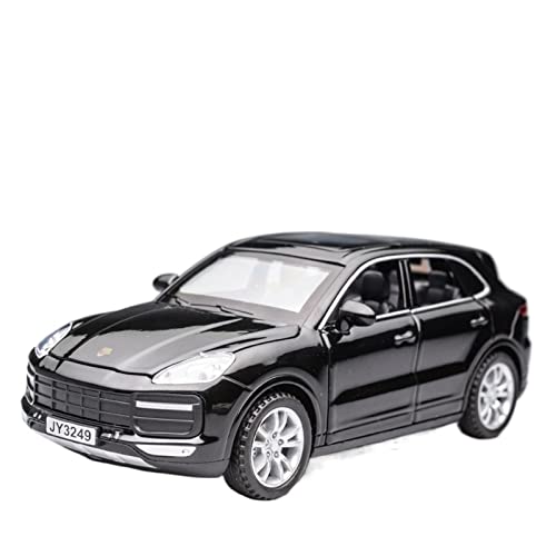 Für Cayenne Turbo 1 32 Alu-Automodell 4 Türen Geöffnet Diecast SUV Fahrzeug Kinderspielzeug Geschenk(Schwarz) von AQMUZE