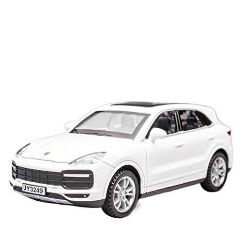 Für Cayenne Turbo 1 32 Alu-Automodell 4 Türen Geöffnet Diecast SUV Fahrzeug Kinderspielzeug Geschenk(White) von AQMUZE