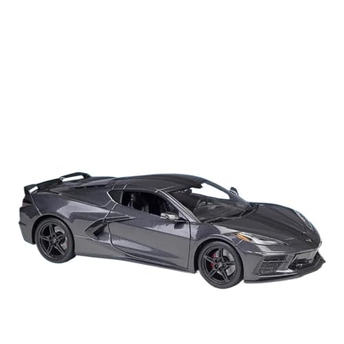 Für Chevrolet Corvette 1/18 Statische Legierung Druckguss Auto Modell Urlaub Geschenk Simulation Dekoration(Gray) von AQMUZE