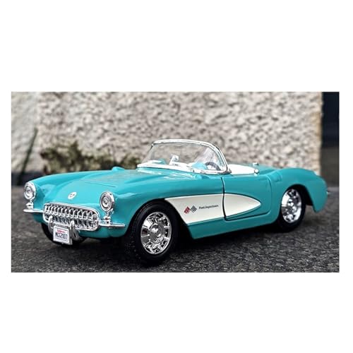 Für Chevrolet Corvette 1957 Maßstab 1:24 Statisches Druckguss-Modellauto Sammlerstück Dekoratives Ausstellungsstück von AQMUZE
