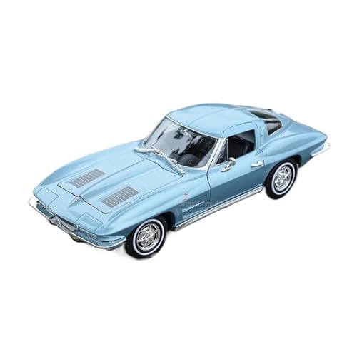 Für Chevrolet Corvette 1963 Legierung 1:24 Simulation Druckguss Auto Modell Miniatur Wohnkultur Sammlung(Blue) von AQMUZE