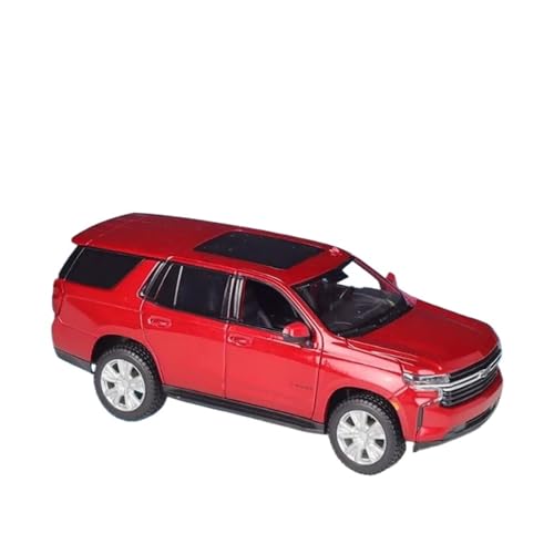 Für Chevrolet Tahoe SUV 1:24 Druckguss Metall Simulation Auto Modell Geschenke(Black) von AQMUZE