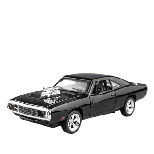 Für Dodge Charger1970er Jahre 1:32 Aleación Modelo Coche Deportivo Coche De Lujo Sonido Y Luz Boomerang Regalo Recomendado(Black) von AQMUZE