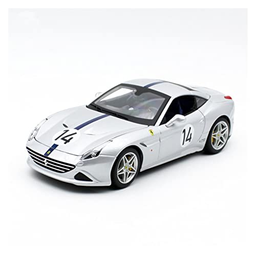 Für Ferrari California T 1 18 Blau Legierung Automodell Druckguss Fahrzeug Dekoration Sammlung Geschenk(Silber) von AQMUZE