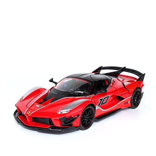 Für Ferrari FXX K 1 24 Alu-Supercar-Modell Metalldruckguss Spielzeugdekoration Kindergeschenk Zurückziehen(Rot) von AQMUZE