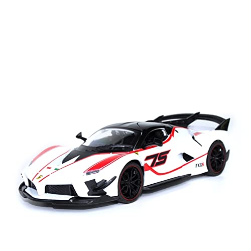 Für Ferrari FXX K 1 24 Alu-Supercar-Modell Metalldruckguss Spielzeugdekoration Kindergeschenk Zurückziehen(White) von AQMUZE