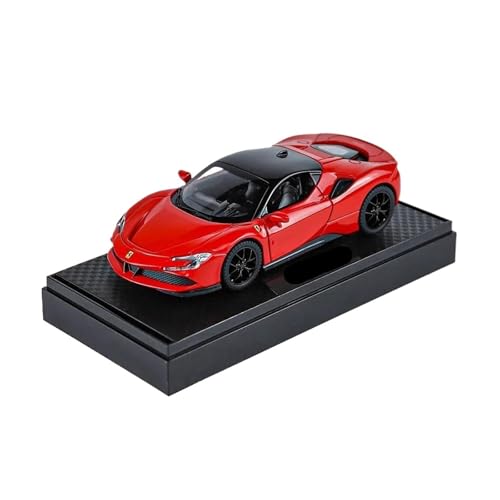 Für Ferrari SF90 1:32 Druckguss Metalllegierung Modell Simulation Supercar Auto Stereo Licht(Red) von AQMUZE