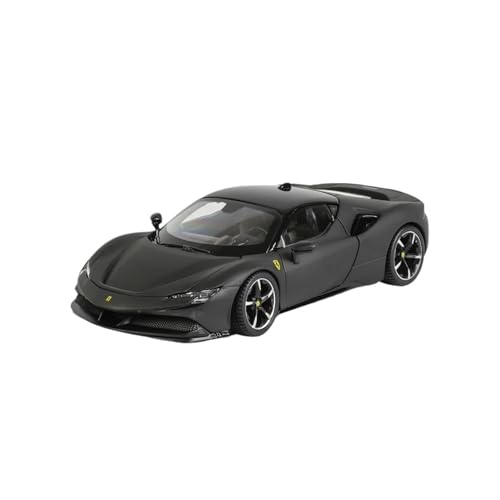 Für Ferrari SF90 Stradale 1:24 Druckguss-Automodell Sportwagen Statische Sammlung Erinnerungsstücke(Black) von AQMUZE