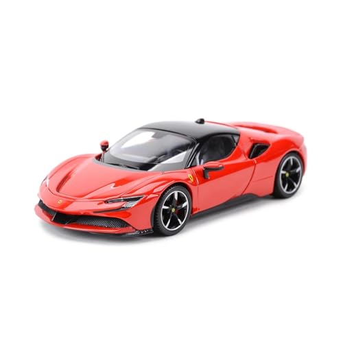 Für Ferrari SF90 Stradale 1:24 Druckguss-Automodell Sportwagen Statische Sammlung Erinnerungsstücke(Red) von AQMUZE