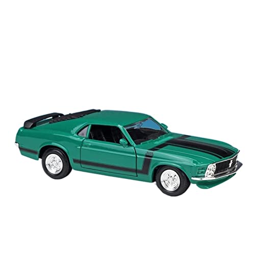 Für Ford Mustang BOSS 302 1970 1 24 Alu-Automodell Druckguss Fahrzeugdekoration Sammlungsgeschenk(Grün) von AQMUZE