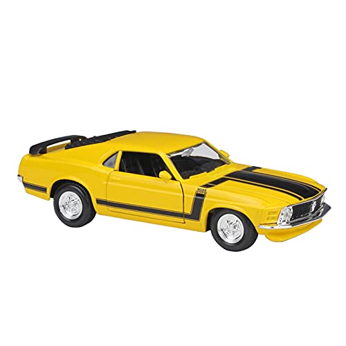 Für Ford Mustang BOSS 302 1970 1 24 Alu-Automodell Druckguss Fahrzeugdekoration Sammlungsgeschenk(Yellow) von AQMUZE