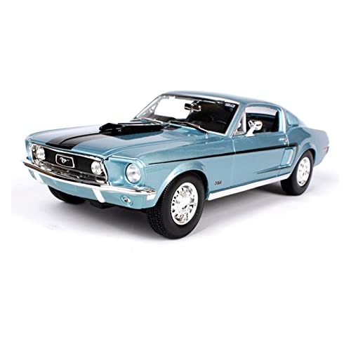 Für Ford Mustang GT Cobra Jet 1968 1 18 Legierung Muscle Car Modellsammlung Dekoration Display(Blau) von AQMUZE