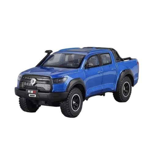 Für Great Wall Motor POER Pickup 1:24 Legierung Automodell Simuliert Metall Geschenk Sound Und Licht(Blue) von AQMUZE