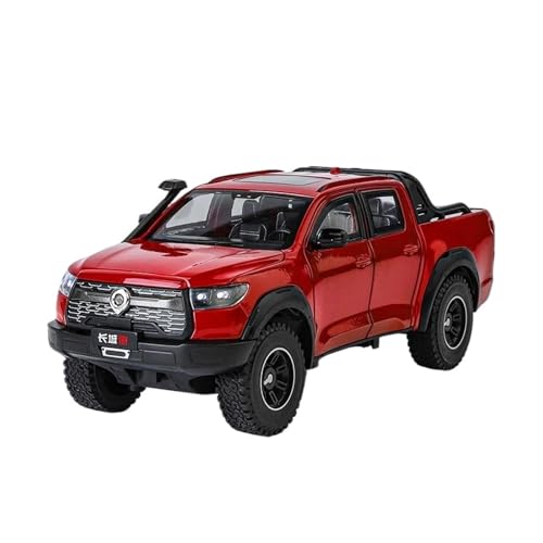 Für Great Wall Motor POER Pickup 1:24 Legierung Automodell Simuliert Metall Geschenk Sound Und Licht(Red) von AQMUZE