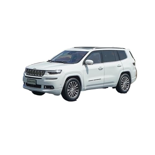 Für Jeep Grand Commander SUV 1:18 Legierung Automodell Druckguss Metall Dirt Bike Auto Simulation Geschenk Dekoration(White) von AQMUZE