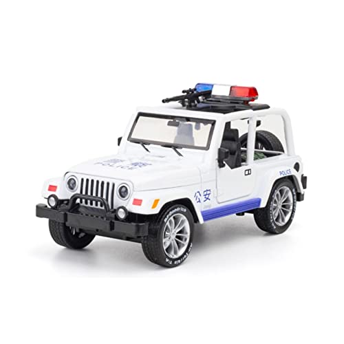 Für Jeep Wrangler 1 32 Legierung Polizeiauto Modell Sound Und Licht Rückzug Fahrzeug Kinderspielzeug Geschenk(C) von AQMUZE