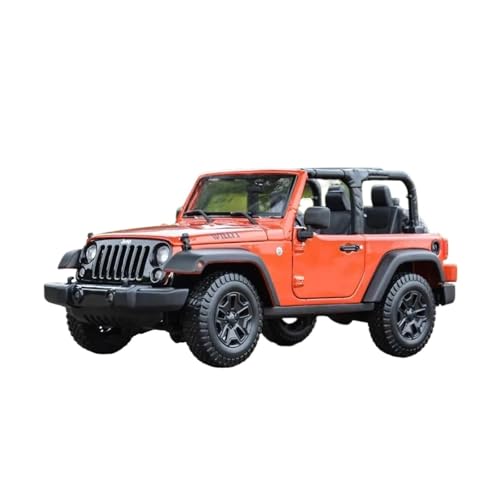 Für Jeep Wrangler 1:18 Statische Legierung Druckguss Auto Form Urlaub Geschenk Simulation Dekoration(Orange) von AQMUZE
