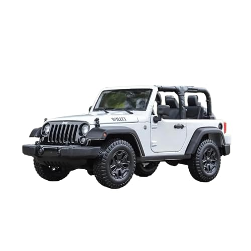 Für Jeep Wrangler 1:18 Statische Legierung Druckguss Auto Form Urlaub Geschenk Simulation Dekoration(White) von AQMUZE