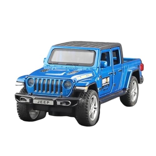 Für Jeep Wrangler Gladiator Pickup 1:32 Legierung Automodell Druckguss Simulation Sammlerstücke Dekorative Geschenke(Blue) von AQMUZE