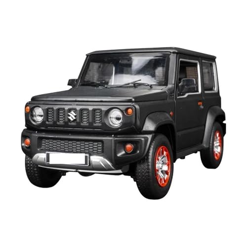 Für Jimny SUV 1:18 Miniatur-Druckguss-Legierung Automodell Radlenkung Sound Und Licht Sammlung Geschenke(Black) von AQMUZE