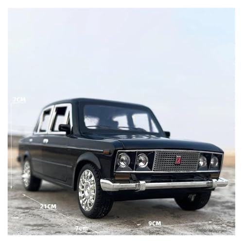 Für Lada 2106 1:18 Miniatur Auto Legierung Modell Druckguss Sound Licht Sammlung Dekoration(Black) von AQMUZE