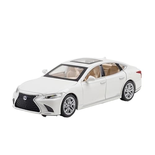Für Lexus LS500H 1:32 Legierung Automodell Druckguss Metall Auto Sound Und Licht Inneneinrichtung(White) von AQMUZE
