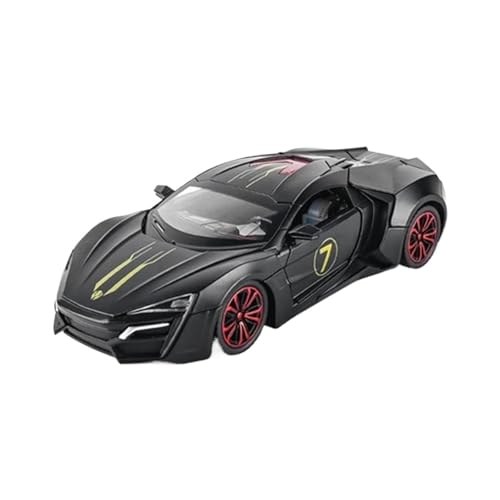 Für Lykan Hypersport Fenyr 1:24 Metallautomodell Druckguss Simulierter Ton Und Licht Sammlerstücke Dekorative Geschenke(Black) von AQMUZE