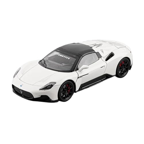 Für Maserati MC20 Cabrio 1:24 Metallmodell Druckguss Simulierter Ton Und Licht Sammlerstücke Dekorative Geschenke(White) von AQMUZE