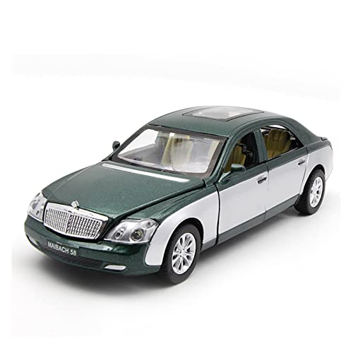 Für Maybach S600 1 32 Alu-Automodell Sound Und Licht Pull Back Metal Spielzeugfahrzeug Kindergeschenk(Grün) von AQMUZE