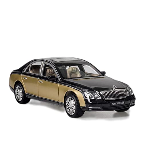 Für Maybach Verlängert 62S 1 32 Alu-Automodell Ton Und Licht Limousine Spielzeug Kindergeschenk(Gold) von AQMUZE