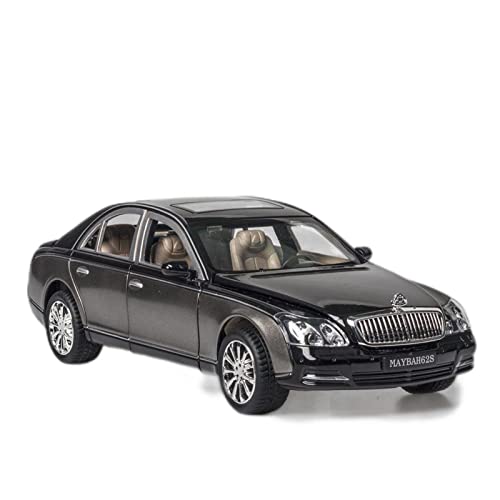 Für Maybach Verlängert 62S 1 32 Alu-Automodell Ton Und Licht Limousine Spielzeug Kindergeschenk(Schwarz) von AQMUZE