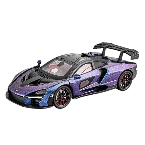 Für McLaren Senna Sportwagen 1:24 Legierung Druckgussmodell Simulierter Ton Und Licht Heimdekoration Geschenk(Purple) von AQMUZE
