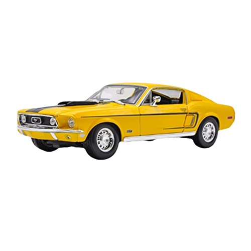 Für Mustang GT Cobra Jet 1968 1 18 Legierung Automodell Souvenirs Sammlung Display Geschenk(Yellow) von AQMUZE