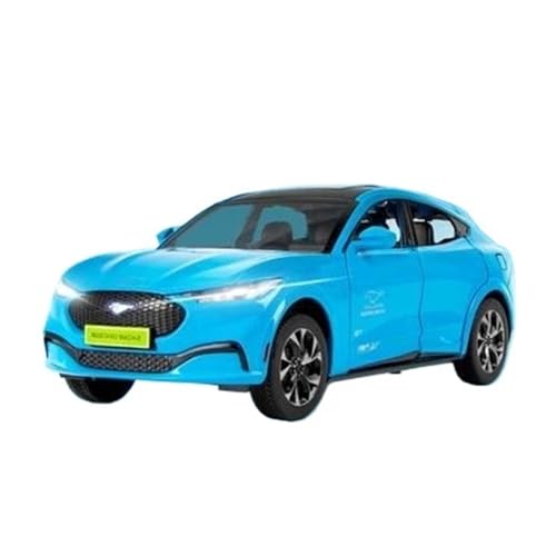 Für Mustang Mach-E New Energy 1:24 Legierung Druckguss Automodell Sound Und Licht Simulation Home Dekoration Geschenke(Blue) von AQMUZE